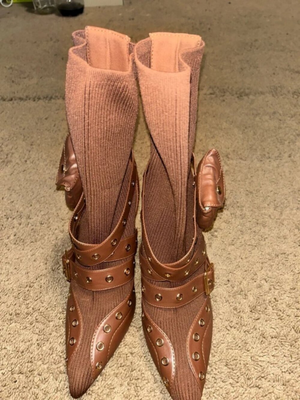 Fashion Nova High Heel Ankle sock boots